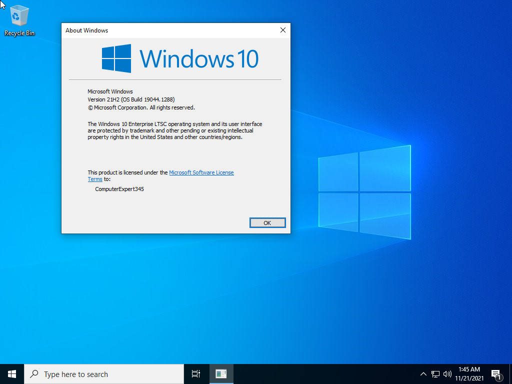 Phiên bản Windows 10 LTSC 2021 là phiên bản WIn 10 cho máy cấu hình yếu
